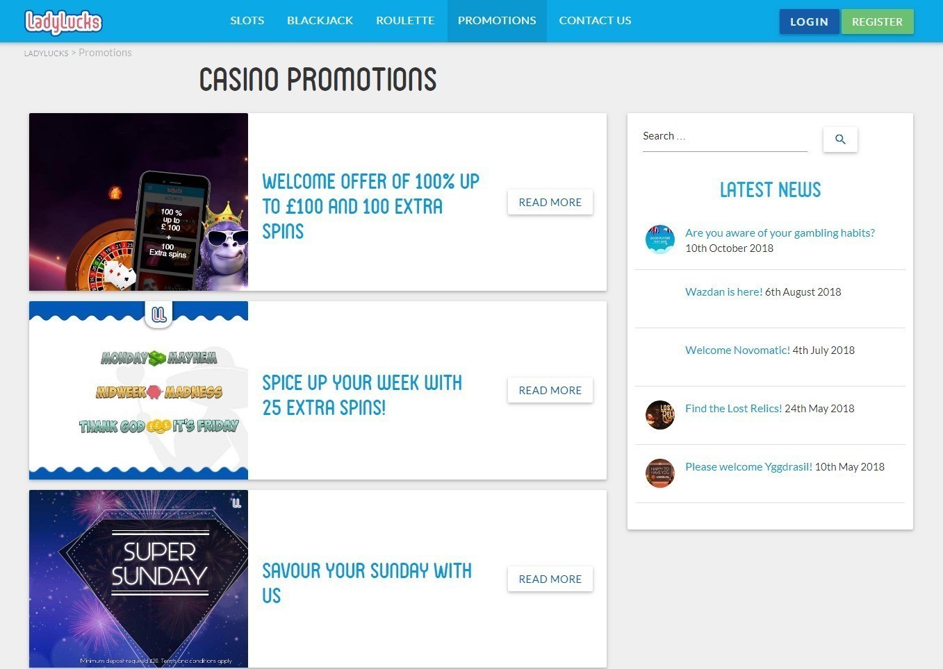 Вonuses and Promotions Lady Lucks Casino