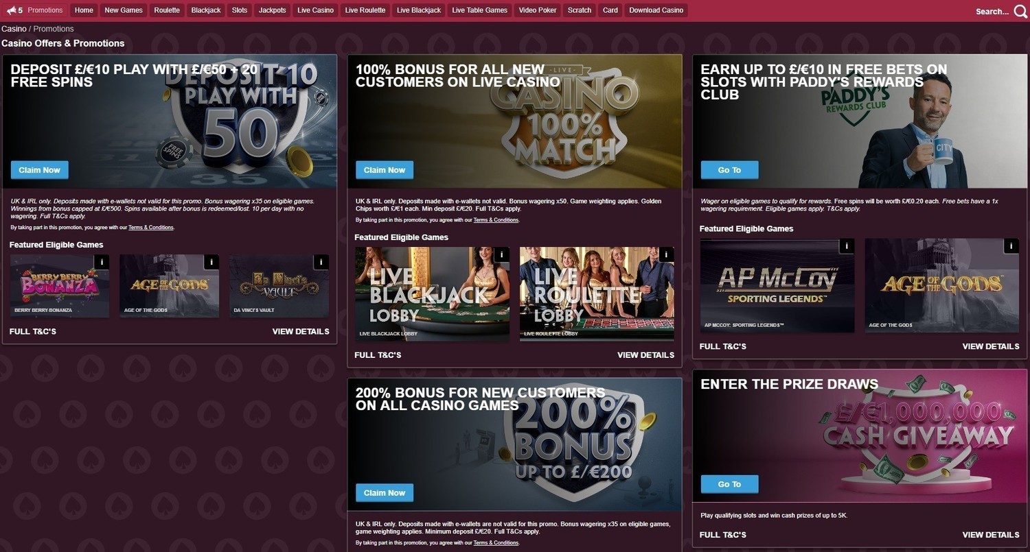 Paddy Power Casino online