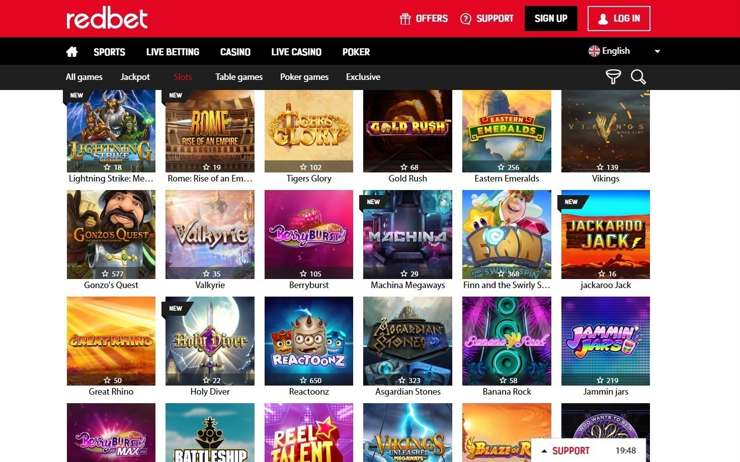 Games (Red Bet Casino)