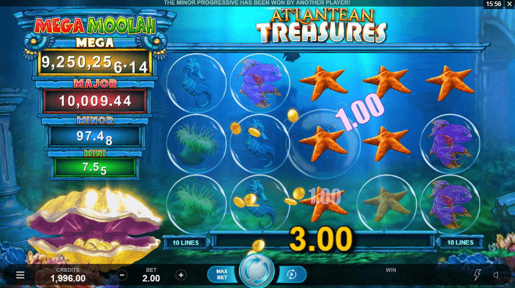 7 milliones in Atlantean Treasure Mega Moolah